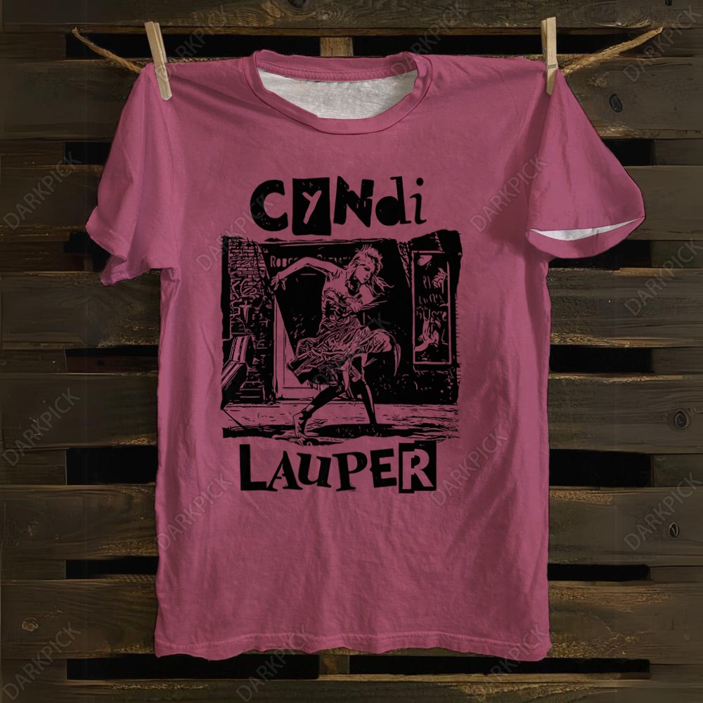 Unisex Retro Pink She's So Unusual Cyndi Lauper T-Shirt