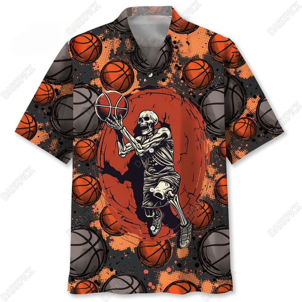 Basketball Skull Hawaiian Shirt