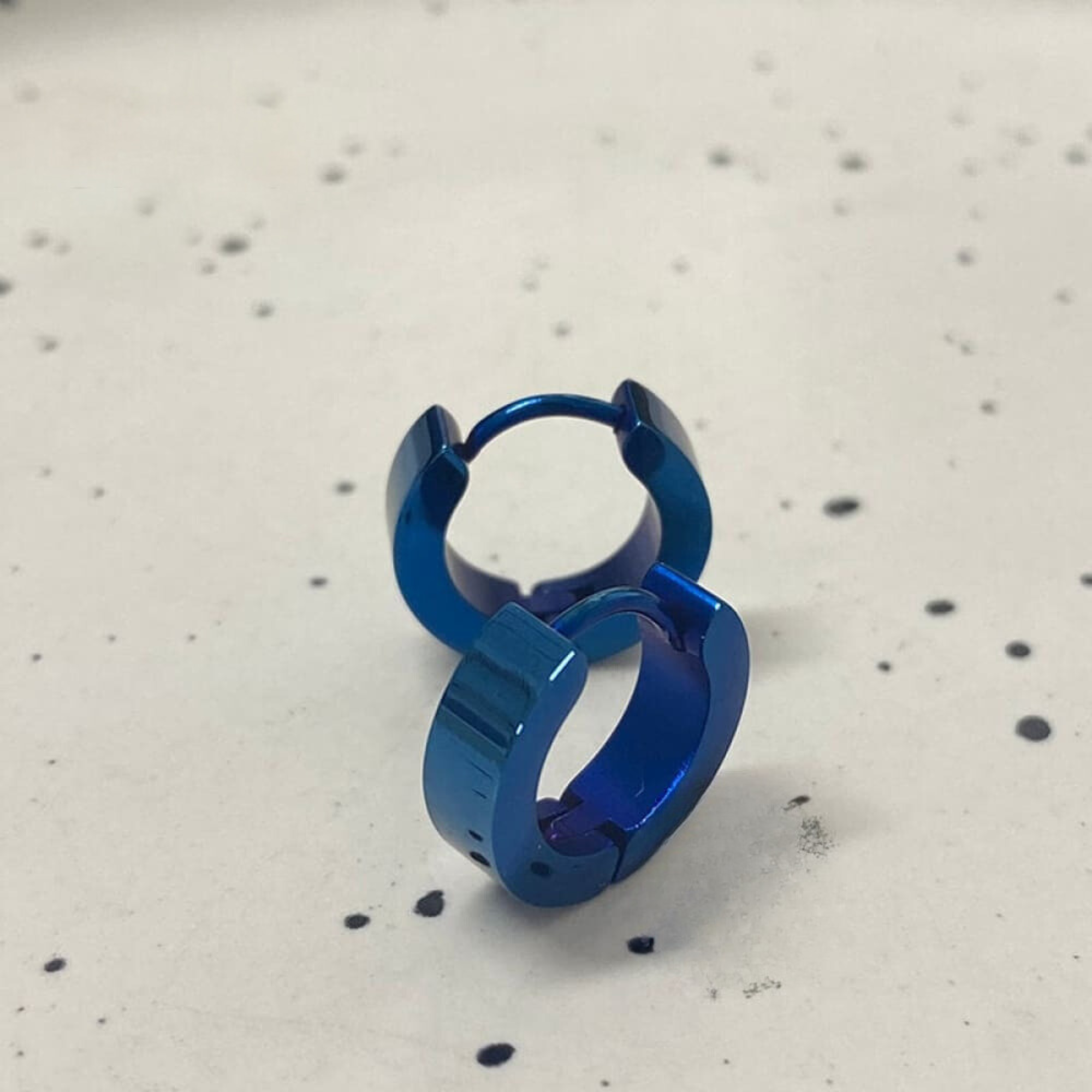 Minimalist Solid Color Stainless Steel Huggie Earrings