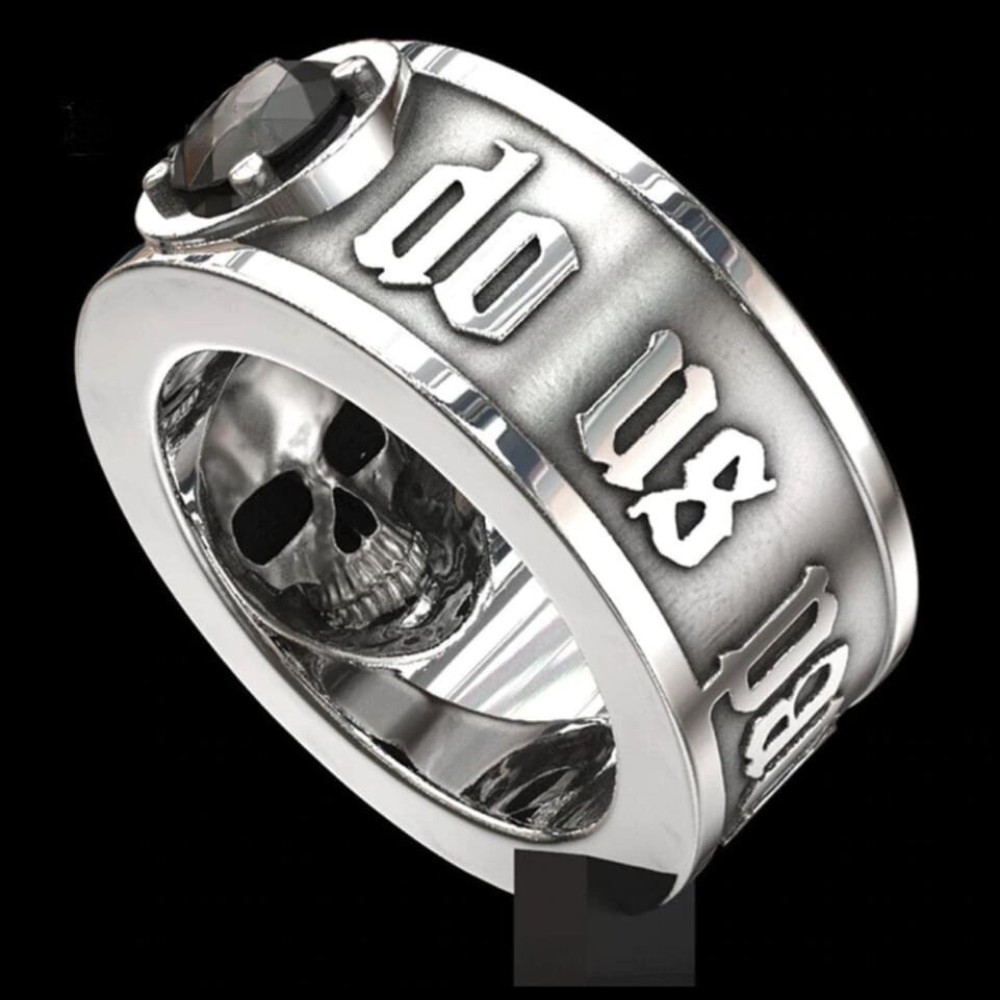 'Til Death Do Us Part' Crystal Skull Ring