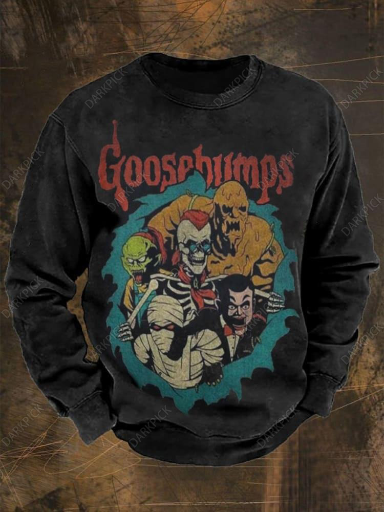 Goosebump Halloween Print Unisex Classic 100% Cotton Sweatshirt