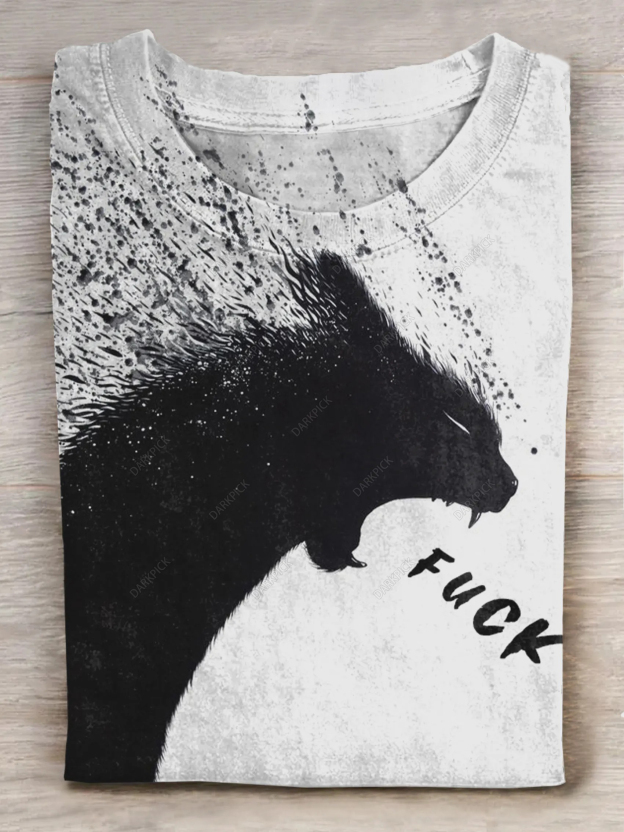 Unisex A Cat Yelling Fuck Print Casual Tank Top