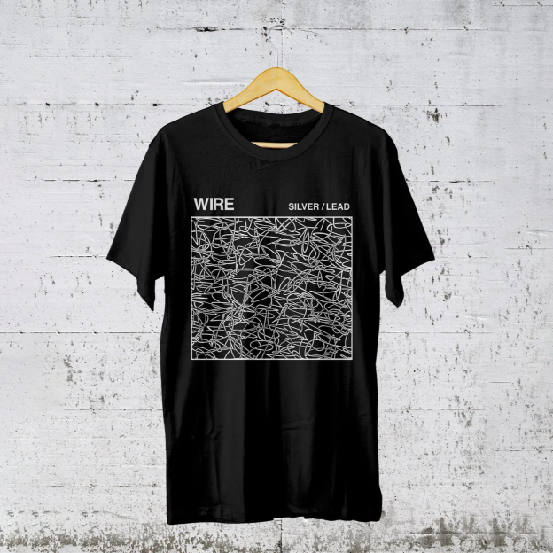 Wire Band Silver Lead cotton T-shirt