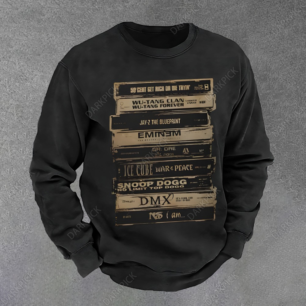 Unisex Vintage Vintage Hip hop Playlist   Sweatshirt