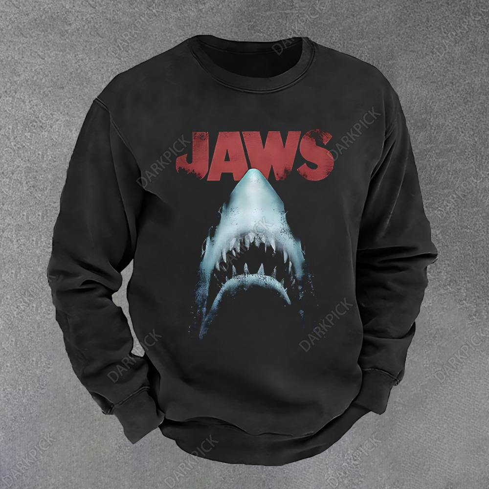 Unisex Vintage  Jaws Shark Teeth Sweatshirt