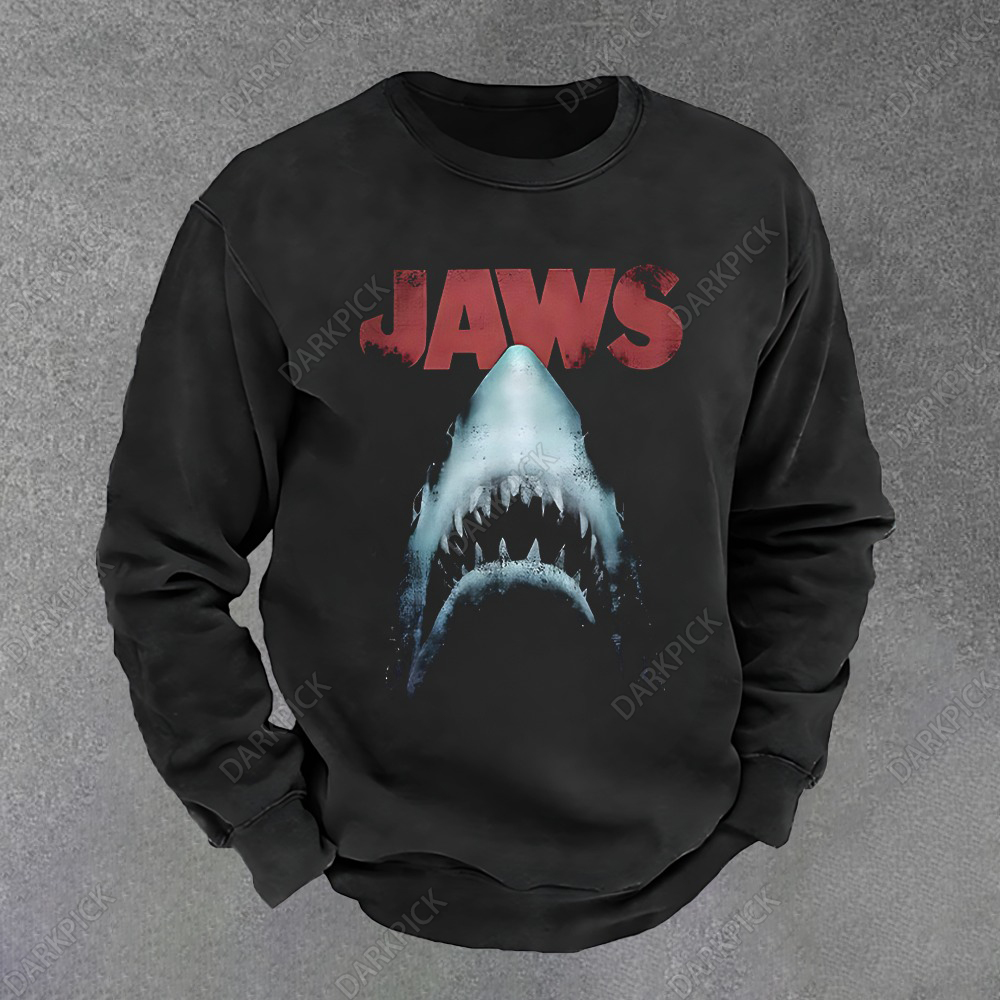 Unisex Vintage  Jaws Shark Teeth Sweatshirt