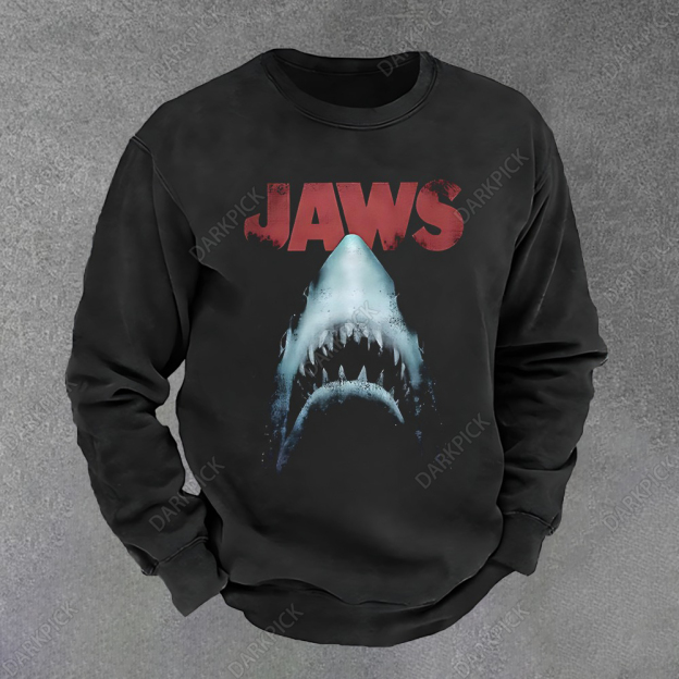 Unisex Vintage  Jaws Shark Teeth Sweatshirt