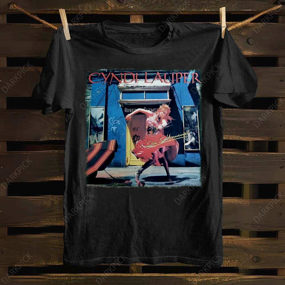 Unisex cotton Cyndi Lauper poster T-shirt