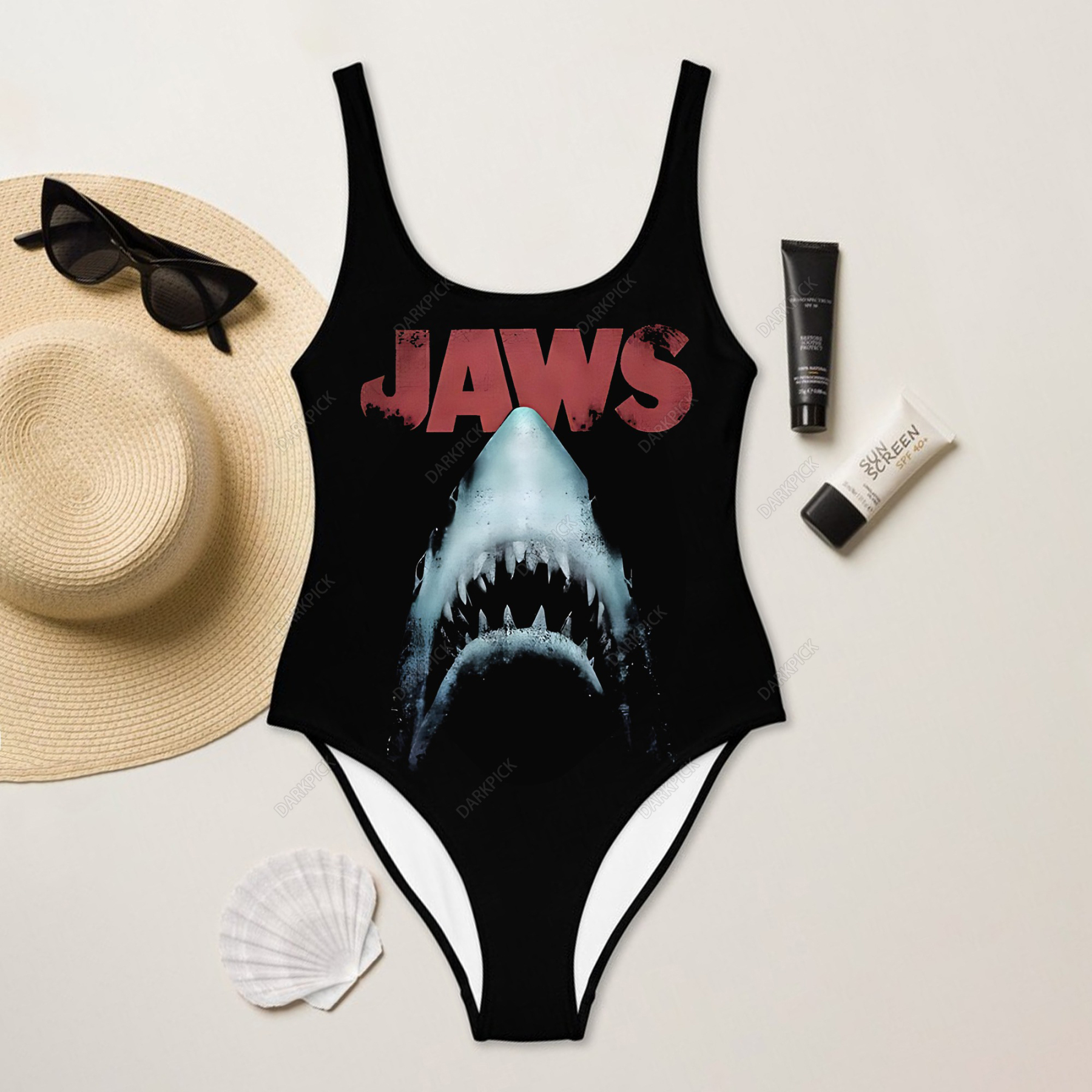 Jaws Shark Teeth one piece swimsuit