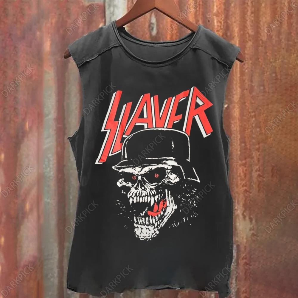 Unisex Vintage Washed Slayer Tank Top