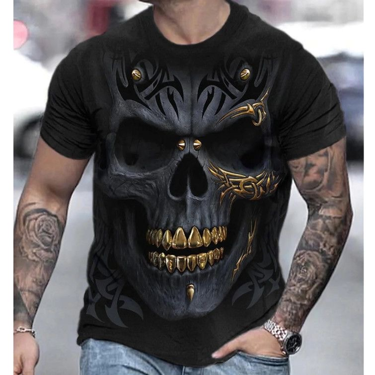 Unisex Casual BLACK GOLD  Printed Tank Top