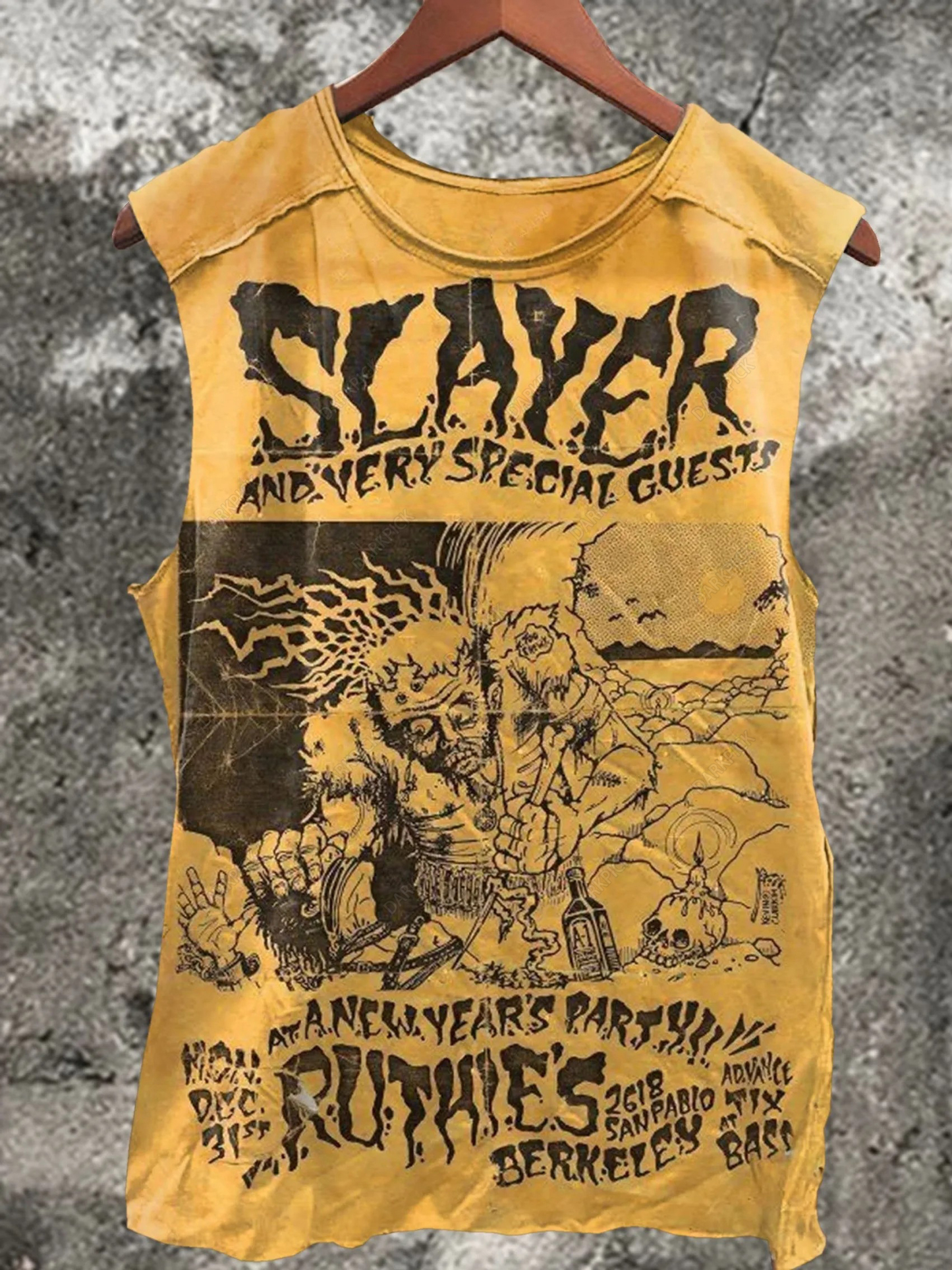 Unisex Retro Slayer Poster Printed  Tank Top