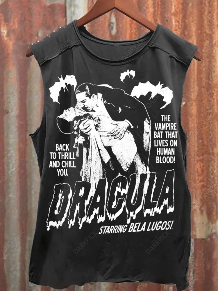 Unisex Vampire Dracula Art Print Casual Tank Top