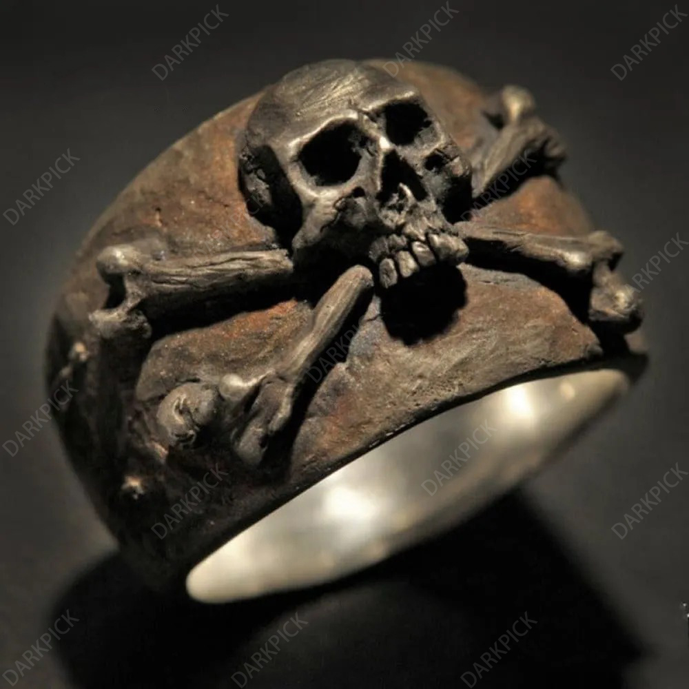 Retro Copper Skull Ring