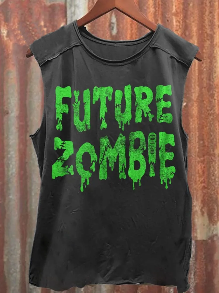 Unisex Green Future Zombie Casual Tank Top
