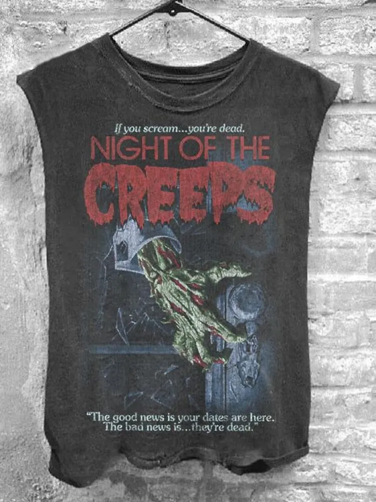 Vintage Night of the Creeps Graphic Unisex Tank Top