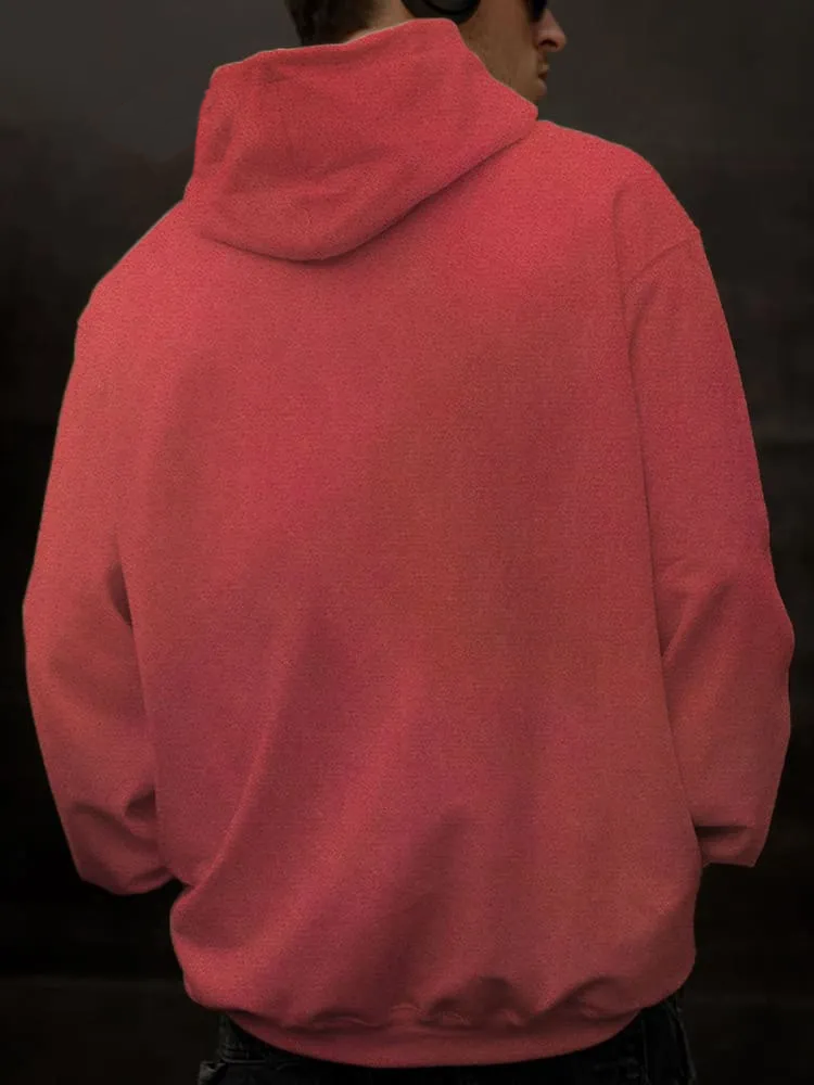 Unisex Head tilting smoking cat Printing Casual Hoodie Sweatshirt