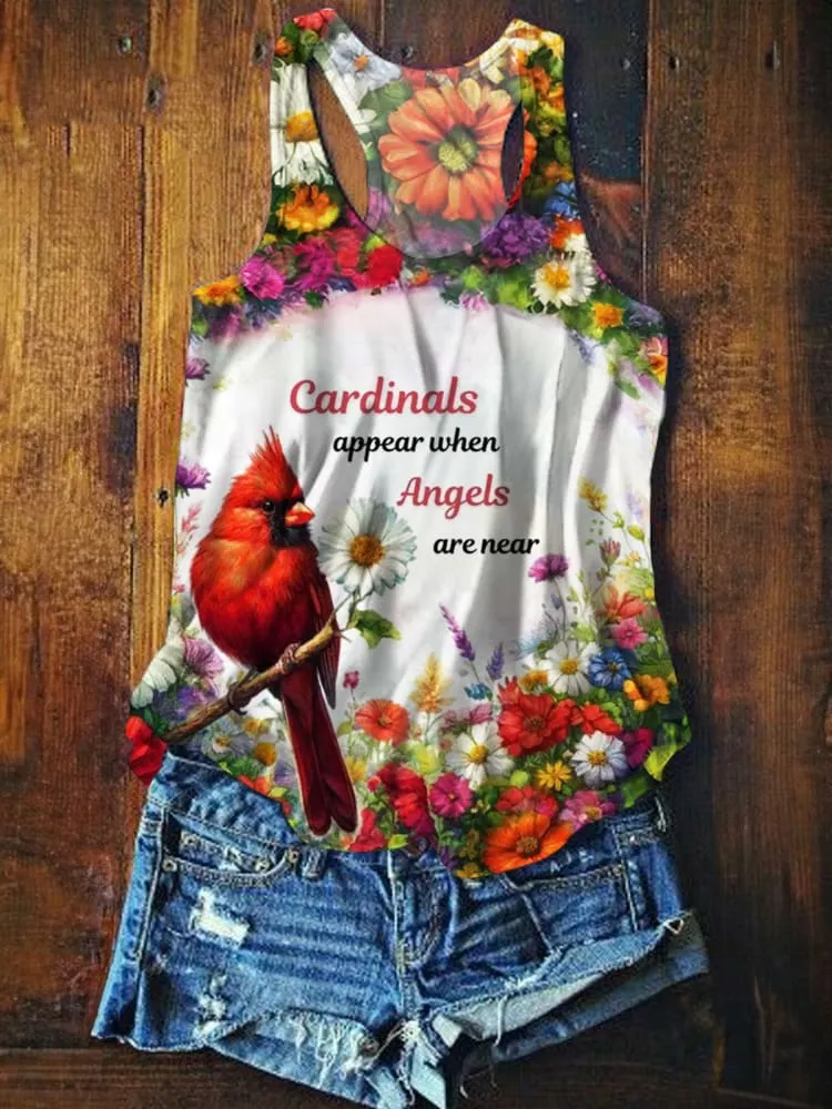 Cardinals Appear When Angels Are Near Print Tank Top