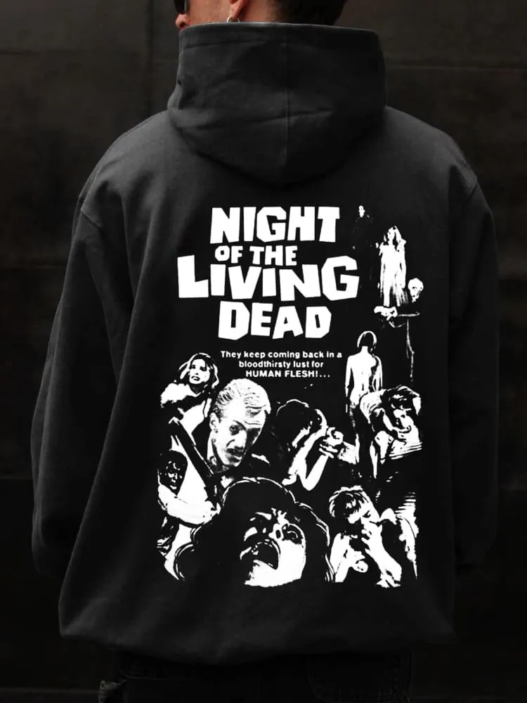 Unisex Night of The Living Dead Print Casual Hoodie Sweatshirt