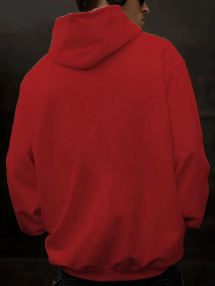 Unisex Black Doberman Yelling Fuck Printing Casual Hoodie Sweatshirt