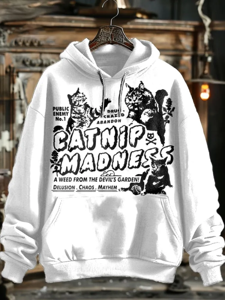 Unisex Classic Funny Cat Print Hoodie