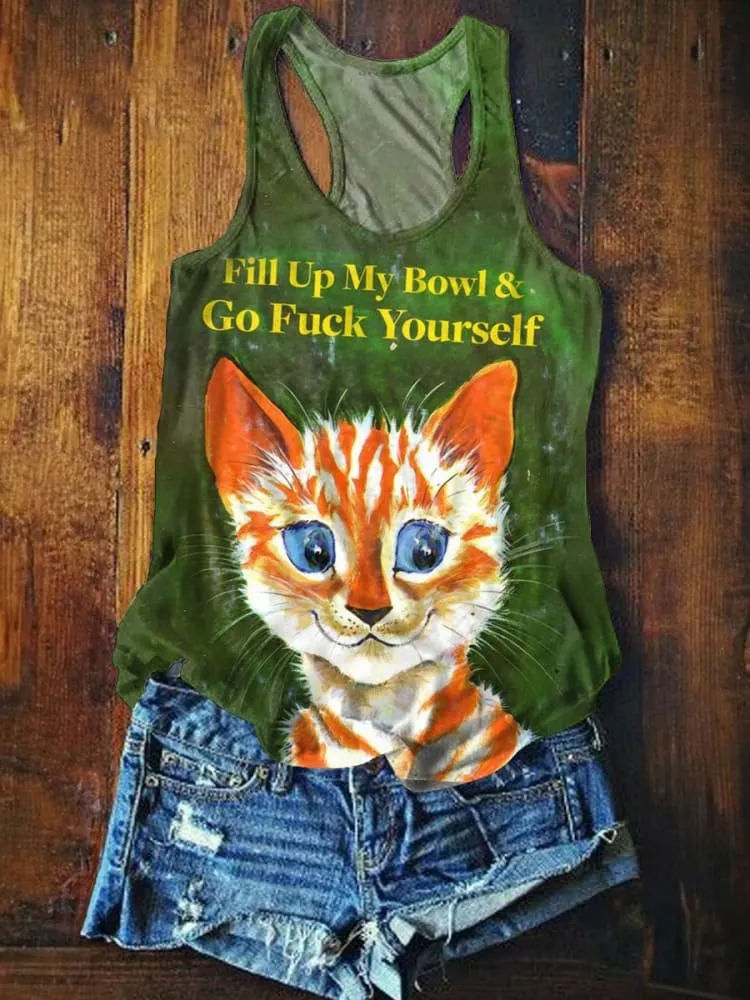 Women's Funny Retro Art Print Tank Top
