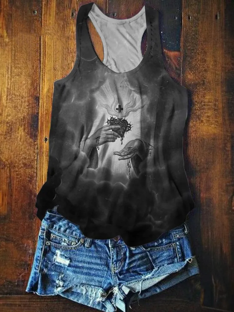 Women's Summer Christian Faith Print Sleeveless Tank Top