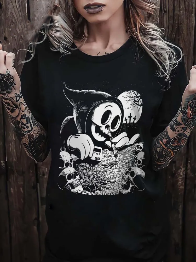 Women's The Grim Reaper Printed T-shirt