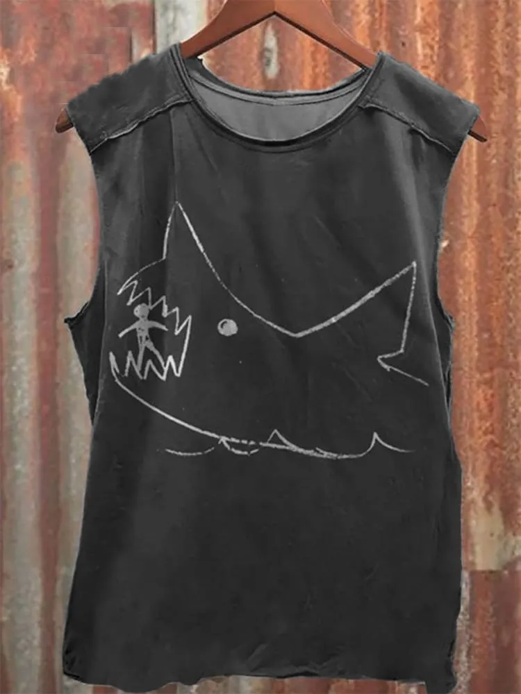 Jaws Eating Person Unisex Classic Tank Top