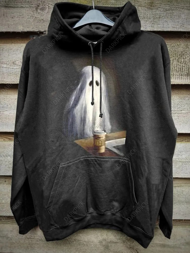 Unisex The Ghost of Overtime Print Casual Hoodie Sweatshirt