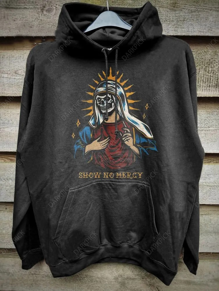 Unisex Skeleton Goddess Print Casual Hoodie Sweatshirt