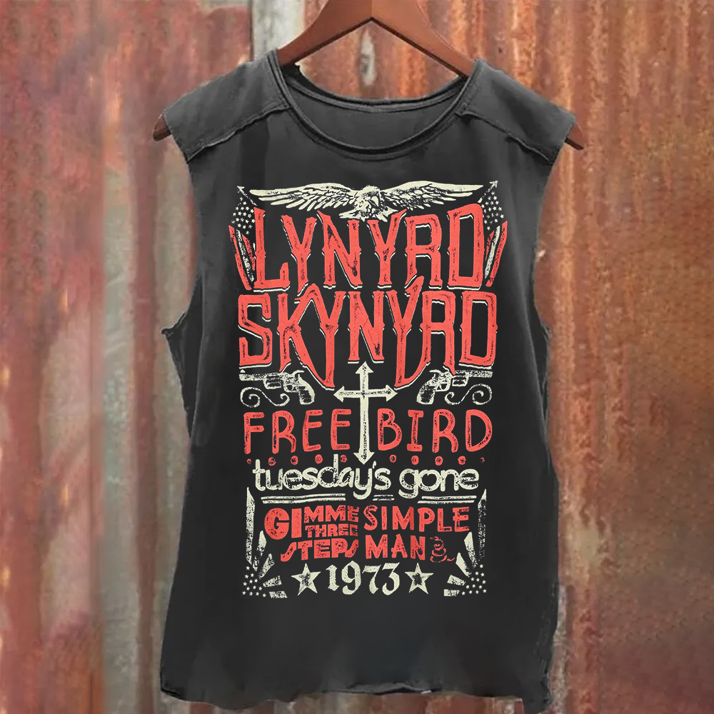 Vintage Washed  Lynyrd Skynyrd Rock Band Tank Top
