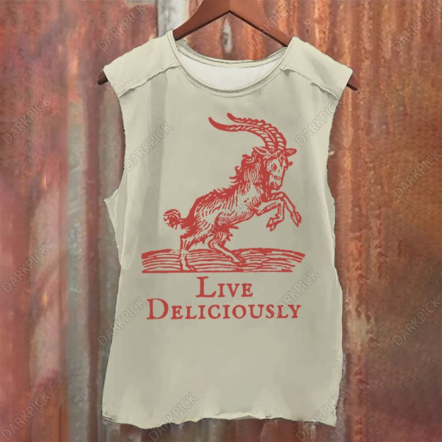Unisex Vintage Washed The Witch Live Deliciously  Tank Top