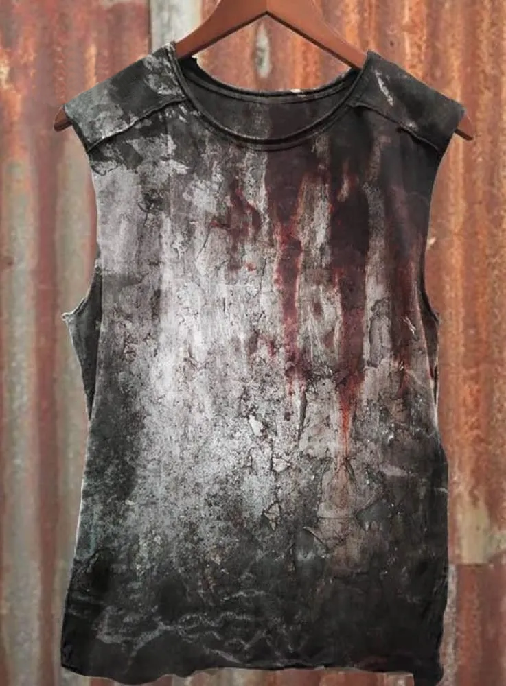 Weird Blood Dark Horror Gothic Halloween Vintage Art Print Tank Top