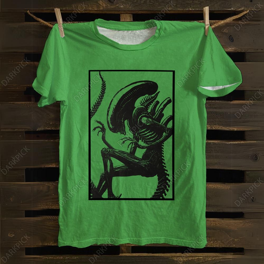 ALIEN XENOMORPH Printed Cotton T-shirt