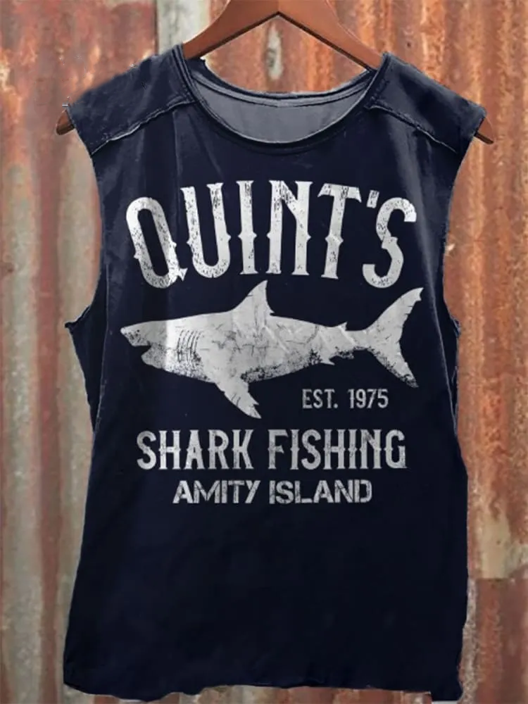 Quint's Shark Fishing Amity Island 1975 Unisex Classic Tank Top