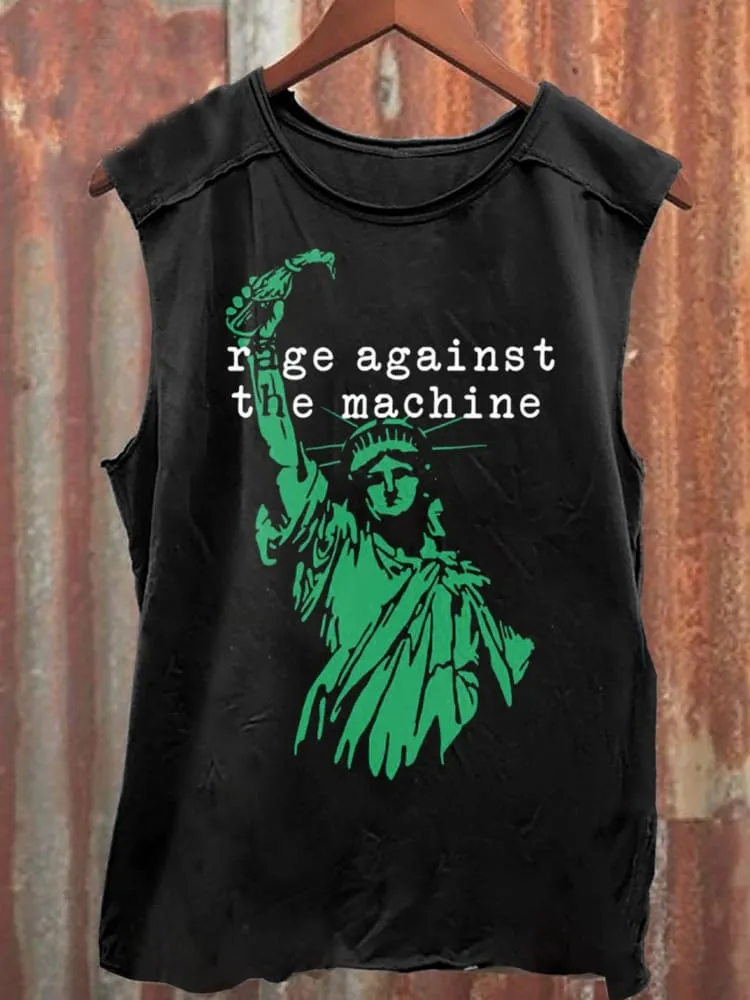 Rage Against The Machine Art Print 100% Cotton Casual Tank Top