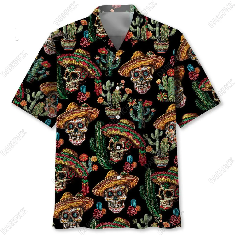 Cactus Skull Hawaiian Shirt