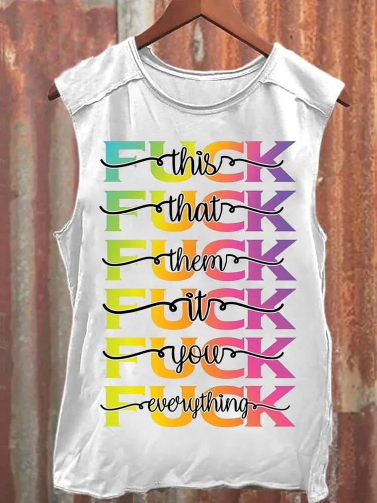 Unisex Fuck Everything Classic Tank Top
