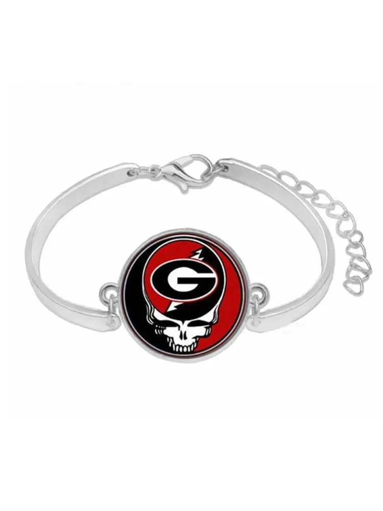 Color Contrast G Skull Vintage Grateful Dead Alloy Bracelet