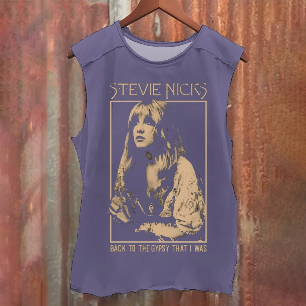  Stevie Nicks Singer  Vintage Washed Tank Top 