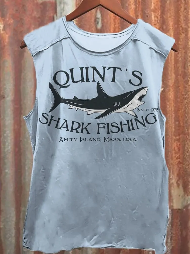 Quint's Shark Fishing Unisex Essential Tank Top