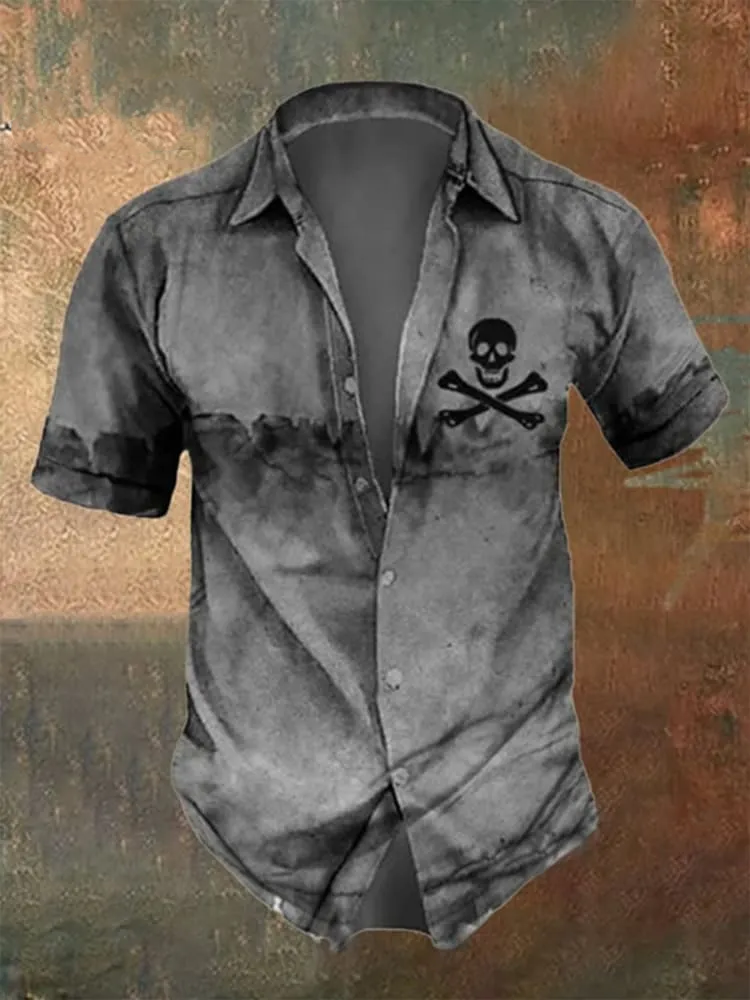 Vintage Skull Hawaiian Shirt