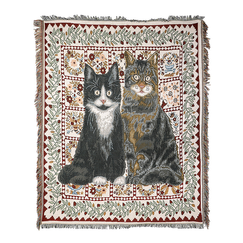 Cat Modern Times Dance Woven Blanket: Gothic Space Throw,