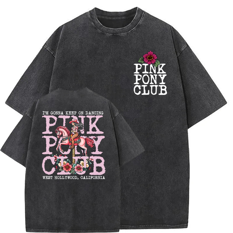Pink Pony Club Song Washed Oversize T-Shirt