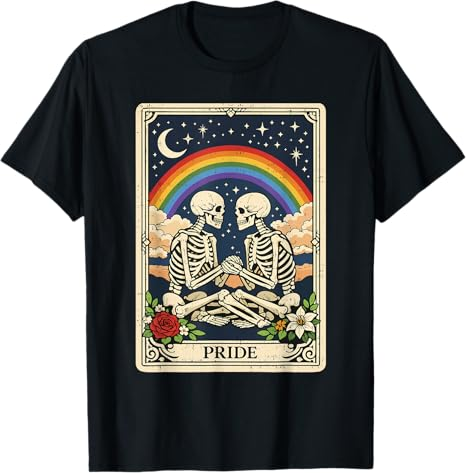 Arot Skeleton Gay Pride LGBTQ Equal Rights Transgender Cotton T-shirt