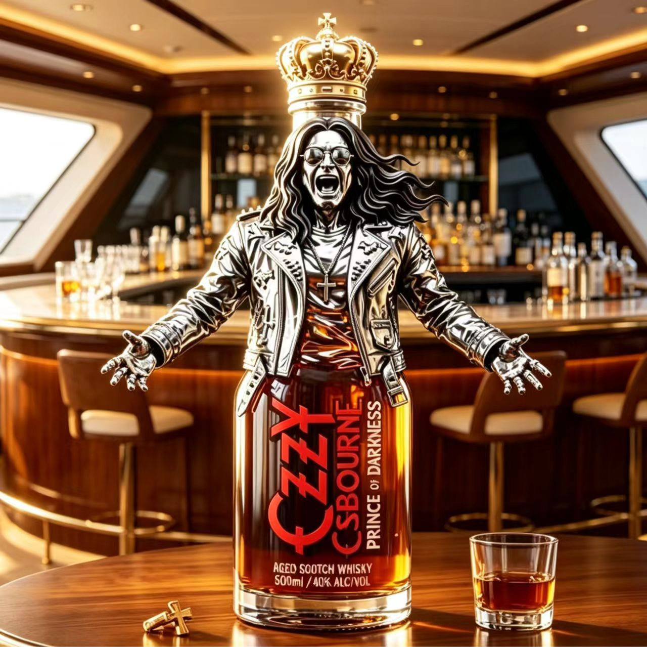 Ozzy Osbourne Memorial Whiskey Bottle