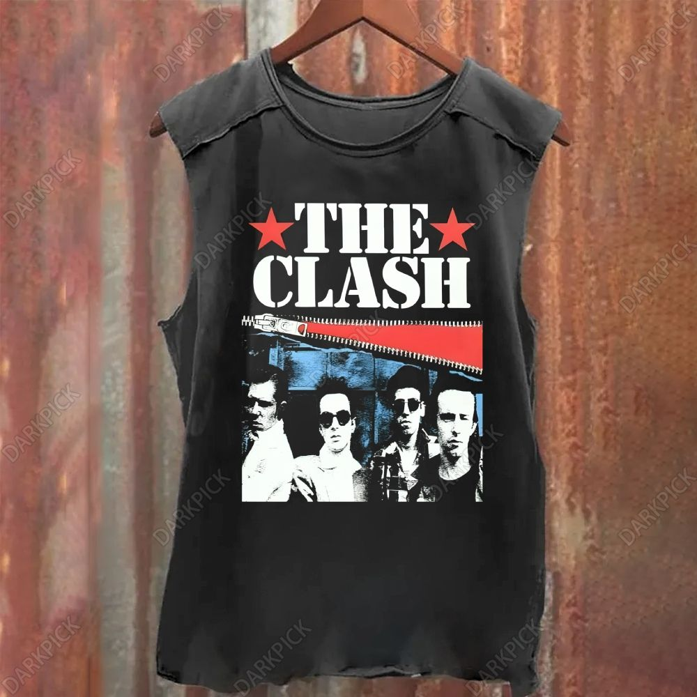 The Clash Band Unisex Vintage Tank Top