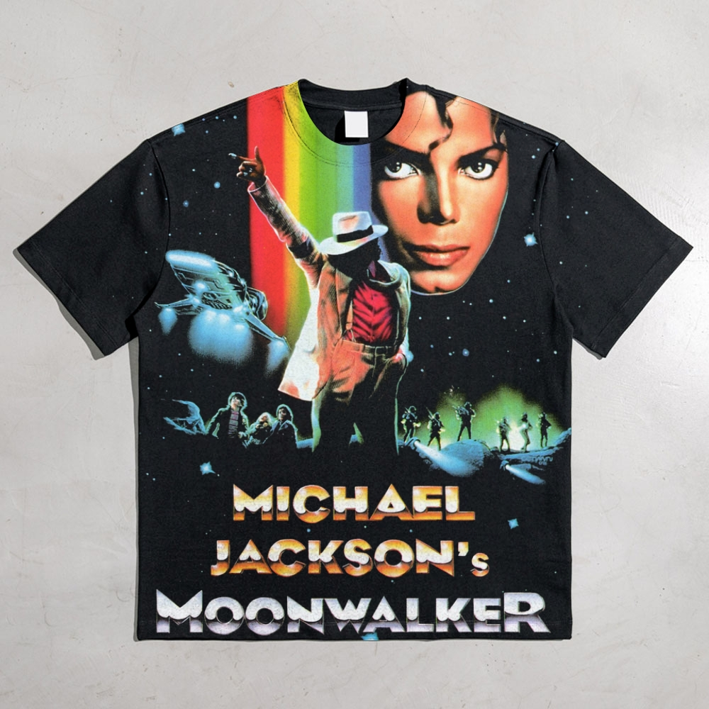 Pop Michael Jackson Moonwalker All-over print pure cotton t-shirt