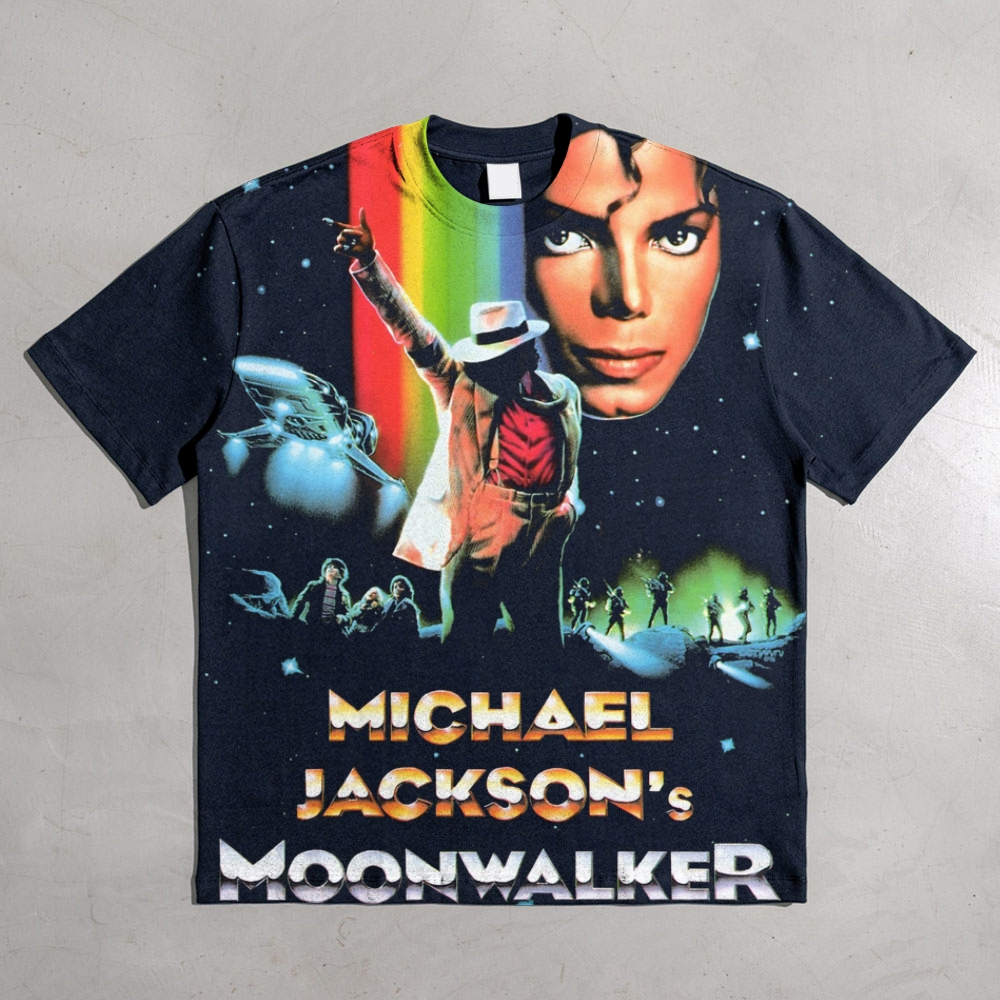 Pop Michael Jackson Moonwalker All-over print pure cotton t-shirt